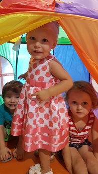 kids in a tent 